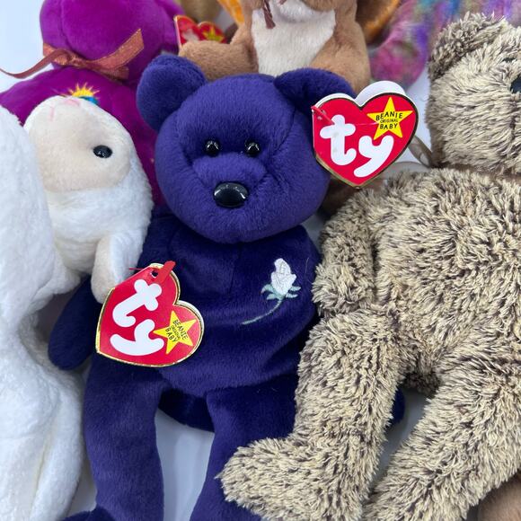 TY Beanie Babies Lot of 19 Vintage 1990s–2000s Plush Millennium Bear Owl PVC - Picture 10 of 12